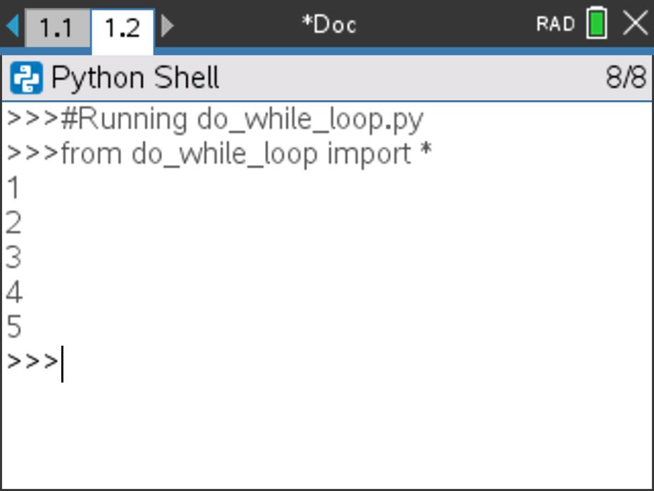 02 Do While Loop Output