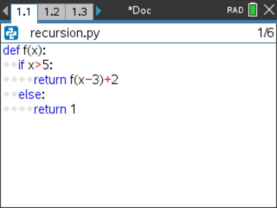 Recursion example 1