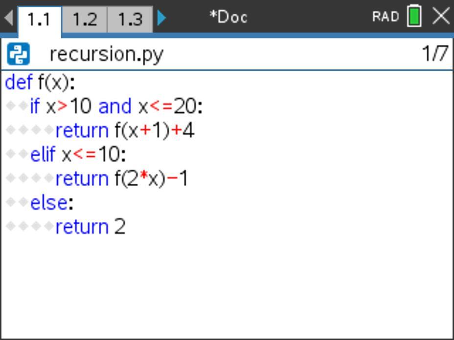 Recursion example 2