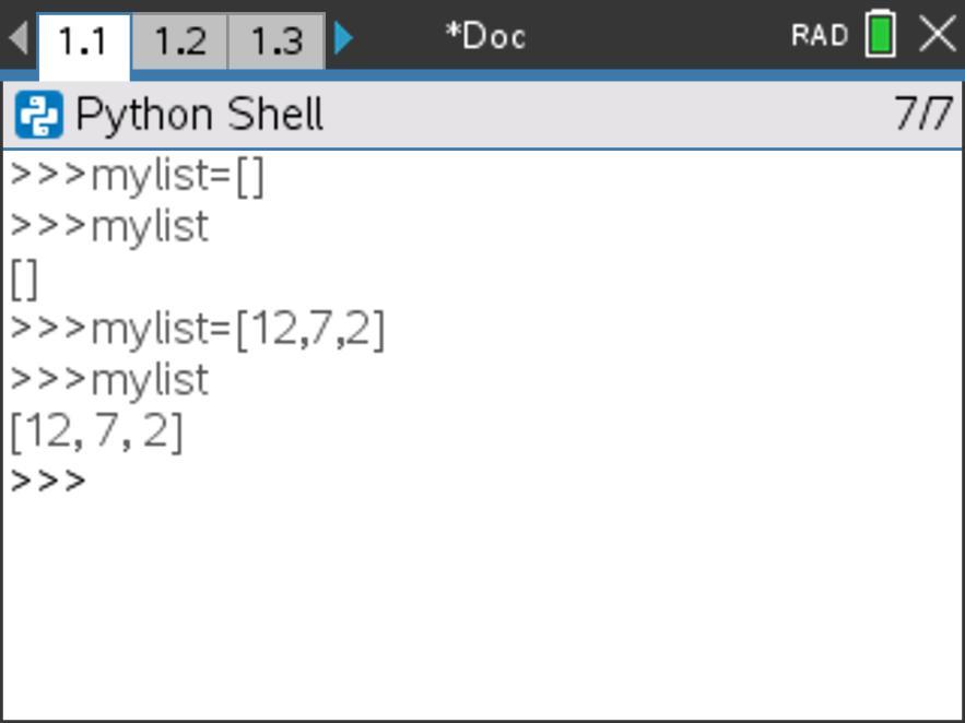 Using lists in Python example 2