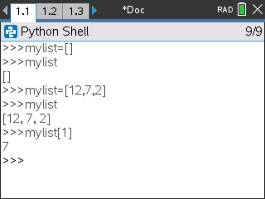 Using lists in Python example 3