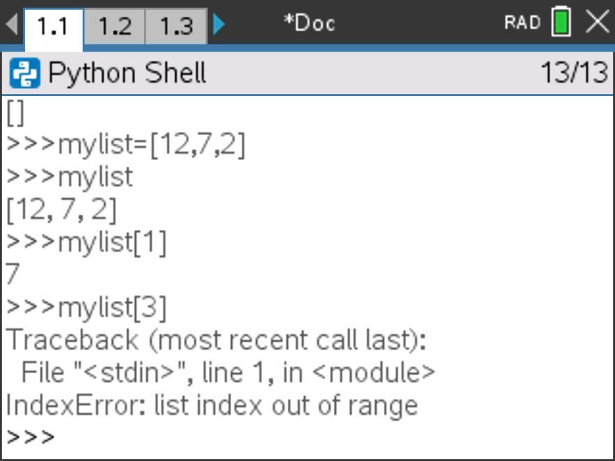 Using lists in Python example 4